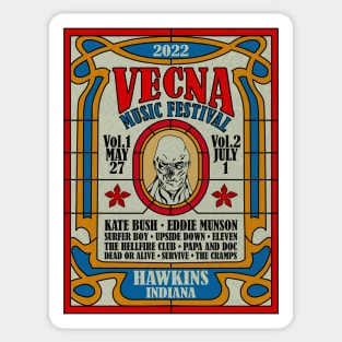 Vecna Music Festival - Stranger Things Sticker